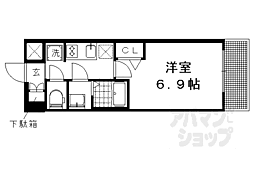 プレサンス京都二条京華 1Kの間取図画像