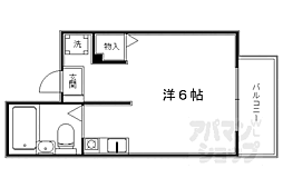 B&ホワイト・M 1Kの間取図画像