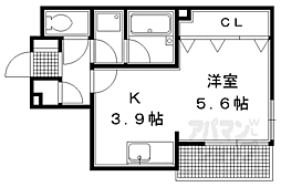 ホーユウコンフォルト二条城前 ワンルームの間取図画像
