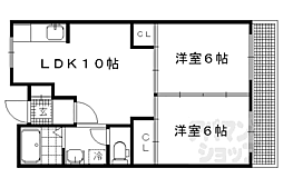 カサグランデ雅 2LDKの間取図画像