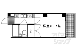 フォーブル末広 1Kの間取図画像