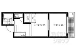 大嶋No.13ロイヤルコーポ大同新館 2Kの間取図画像