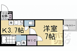 WELLSQUARE京都西陣WEST 1Kの間取図画像