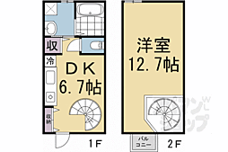 御所西篠 1DKの間取図画像