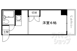 ファーストコート御所室町 1Kの間取図画像