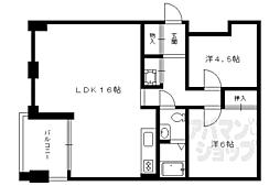 北野885 2LDKの間取図画像