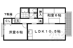 セジュールさかえA 2LDKの間取図画像