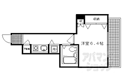 アルテハイム二条城 1Kの間取図画像