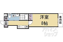 Gladvis御所西 1Kの間取図画像