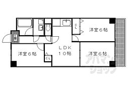 パラドール御所 3LDKの間取図画像