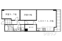 イヌイ星の子ハイツ 2LDKの間取図画像