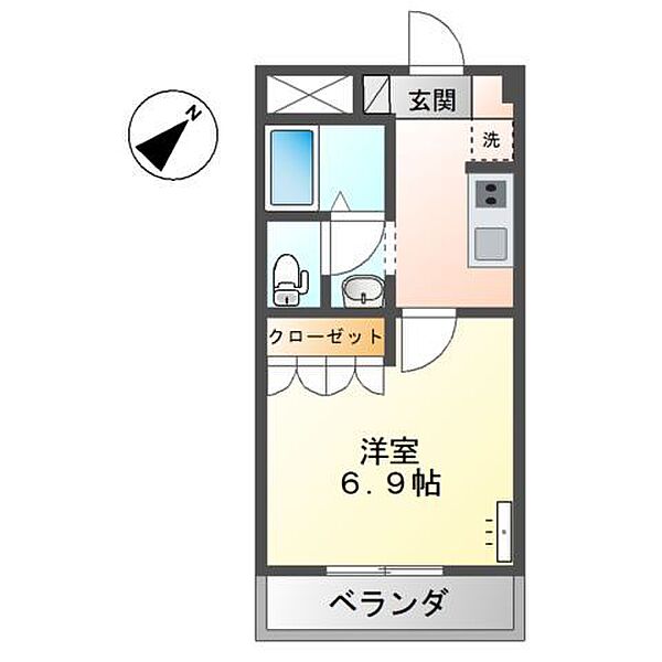 プリオール2004 ｜神奈川県小田原市扇町５丁目(賃貸マンション1K・2階・24.75㎡)の写真 その2