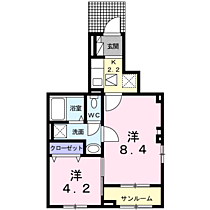 グランツ 101 ｜ 神奈川県秦野市曽屋5846-1（賃貸アパート2K・1階・37.98㎡） その2