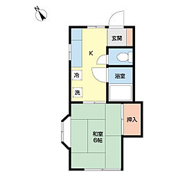 ハイツNo.1 1Kの間取図画像