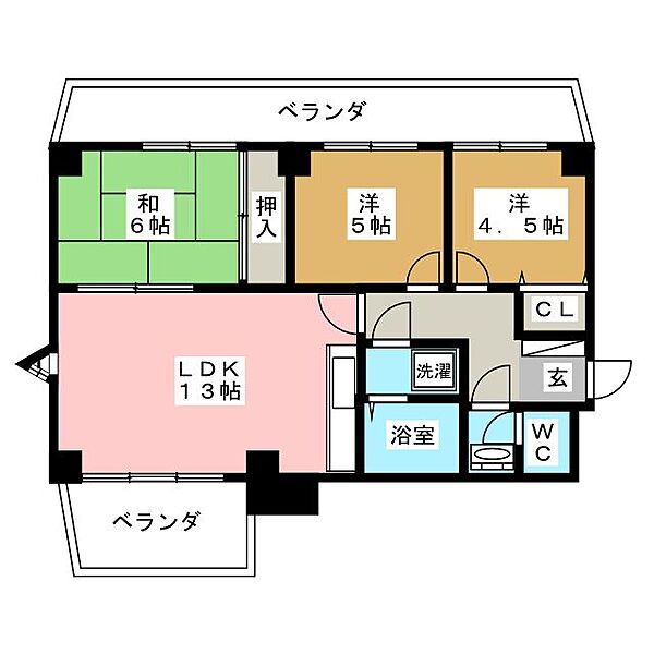 ユーハウス志賀本通 ｜愛知県名古屋市北区志賀本通１丁目(賃貸マンション3LDK・3階・65.62㎡)の写真 その2