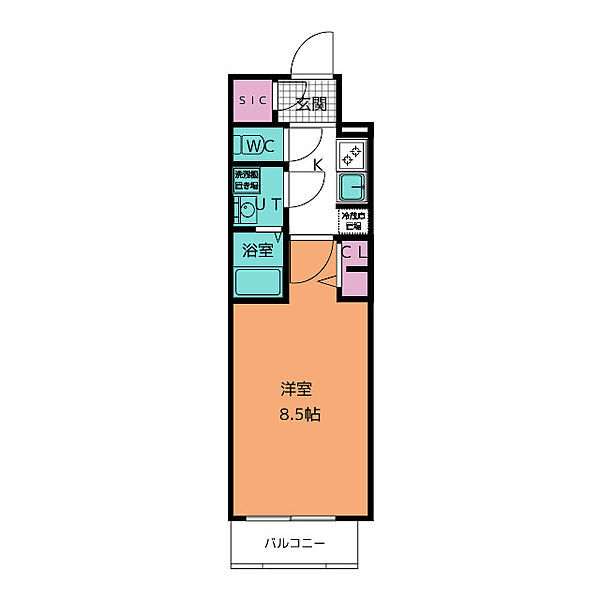 愛知県名古屋市北区黒川本通１丁目(賃貸マンション1K・9階・25.98㎡)の写真 その2