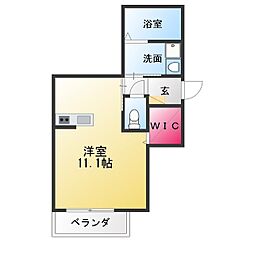 ヴィラ敷島 ワンルームの間取図画像