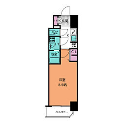 S-RESIDENCE黒川本通一丁目 1Kの間取図画像