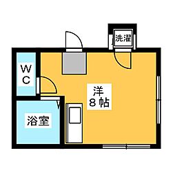 メゾン友和 ワンルームの間取図画像