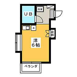 サンライフ勝 ワンルームの間取図画像