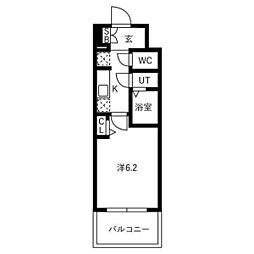 メイクスアート黒川 1Kの間取図画像