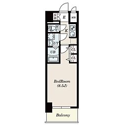 S-RESIDENCE黒川本通一丁目 1Kの間取図画像