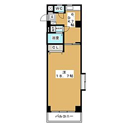 ファースト金城 1DKの間取図画像