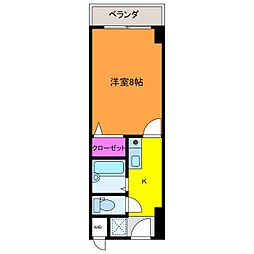 メゾン・ド・ソレイユ 1Kの間取図画像