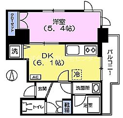 エターナル桜台 1DKの間取図画像