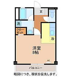 グラン・マ・アネックス 4階1Kの間取り