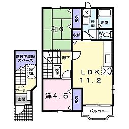 プリマヴェーラ1 2LDKの間取図画像