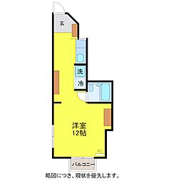 ロトンヌ文京 ワンルームの間取図画像