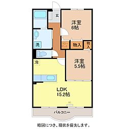 ハートフルライフ 2LDKの間取図画像