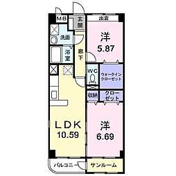 トレフル D 1階/106