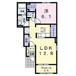 サニーセイバリ1 1LDKの間取図画像