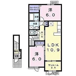 セレノ2 2LDKの間取図画像