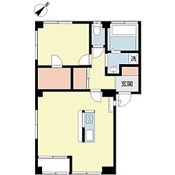 La Tour平島 2階1LDKの間取り