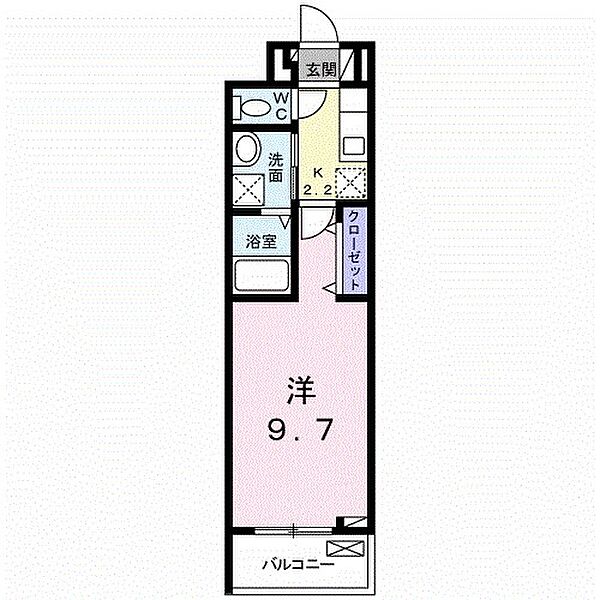 ジェルメゾン 303｜山口県下関市椋野町３丁目(賃貸アパート1K・3階・28.87㎡)の写真 その2