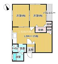 おれんじコーポ  ｜ 山口県下関市筋ケ浜町（賃貸アパート2LDK・2階・55.48㎡） その2