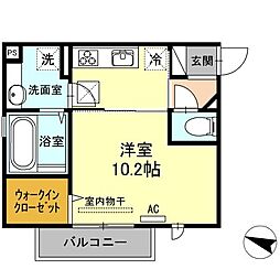 アイクレスト下関駅 1Kの間取図画像