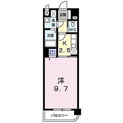 ガーデンパレス秋根 1Kの間取図画像