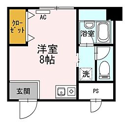 グレイスハイツ今浦 ワンルームの間取図画像