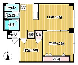 Maison城下町 2LDKの間取図画像