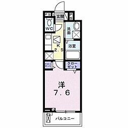グランドール3 1Kの間取図画像