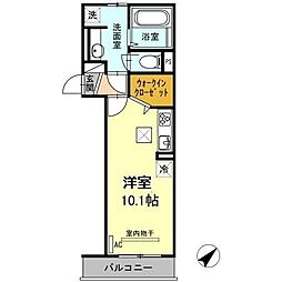 シャルマン彩2 ワンルームの間取図画像