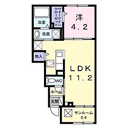 デュエル 1LDKの間取図画像