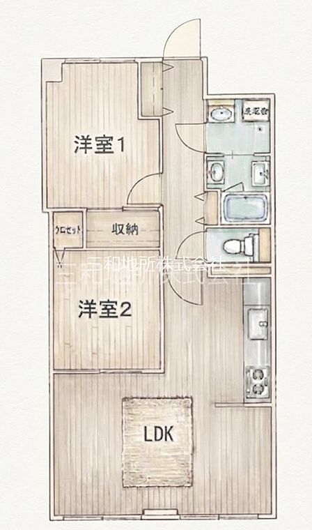 2LDK 間取り