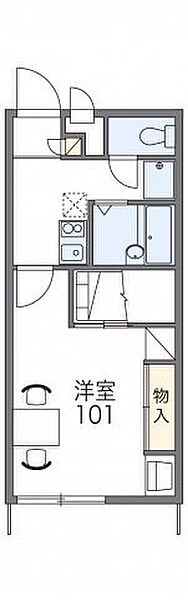 レオパレスコンフォートFUJI 102｜茨城県筑西市下中山(賃貸アパート1K・1階・23.18㎡)の写真 その2