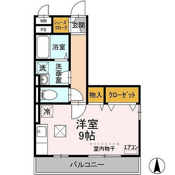 セジュールスクエア 101｜茨城県つくば市天久保2丁目(賃貸アパート1R・1階・30.35㎡)の写真 その2