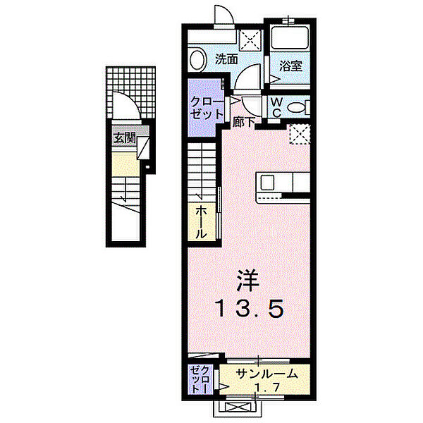 リオンリゾートIX 203｜茨城県つくば市上横場(賃貸アパート1R・2階・40.94㎡)の写真 その2